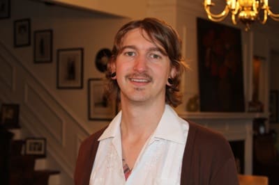 Joey Young - server at Madidi, teacher, artist, owner Lambfish Art Company. Photo by DB