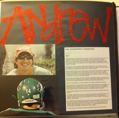 Article about Andrew in the Clarksdale Press Register written by Corinne Vance