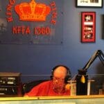 Man at radio station, King Biscuit Time, KFFA 1360