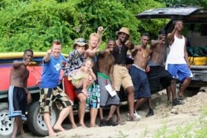 Photo includes John and Emma Ruskey with some Mighty Quapaw apprentices, Andy and Dave Cornthwaite and Quapaw Staffer Ellis Johnson. Photo by The Delta Bohemian