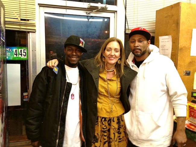 Carl "Carleon" Fields, "Magical "Madge Marley Howell, Henry "Mr. Garfield" Smith at Corner Grocery
