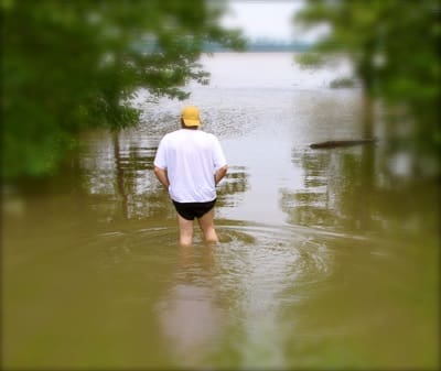Delta Bohemian Mr. April 2011 - watching the Mighty Mississippi River rise. Photo by The Delta Bohemian