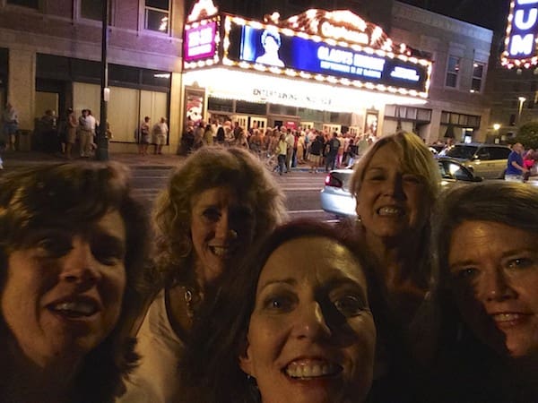 Lifelong friends Elisa Norfleet Crockett, Lisa Patton, Madge Marley Howell, Katy Collier Creech, Cary Coors Brown, at the Orpheum in Memphis