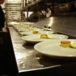 Preliminary plating of the Amuse Bouche by Chef Samantha Shelton of Portland, OR during FRENCH NIGHT MADIDI. Photo by Rachel Bush.