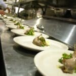 Chef Samantha Shelton's plate waiting for the last touches during FRENCH NIGHT MADIDI. Photo by Rachel Bush.