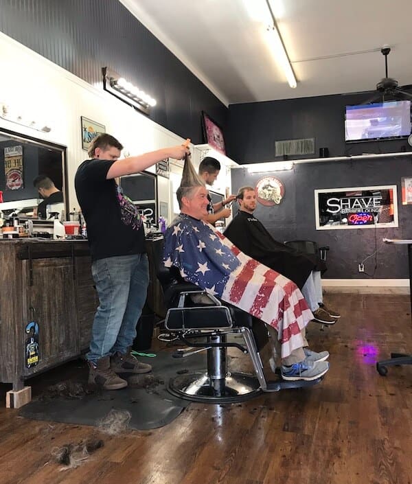 Elephant's Graveyard - Slim Gravy getting his hair cut
