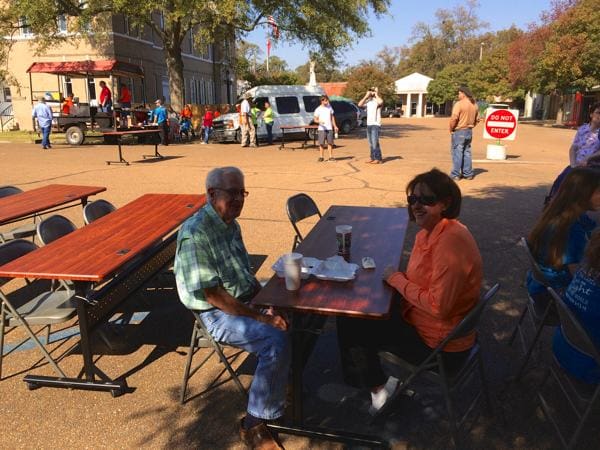 Leonard Patterson and daughter Elizabeth Melton at Sumner Harvest Festival