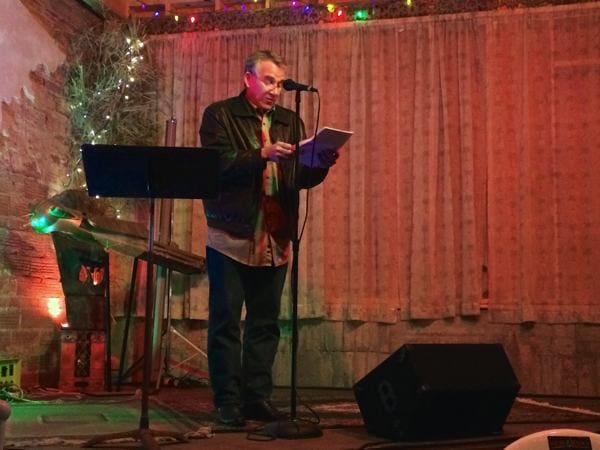 Performer Eric Stone at The Mosquito night at New Roxy