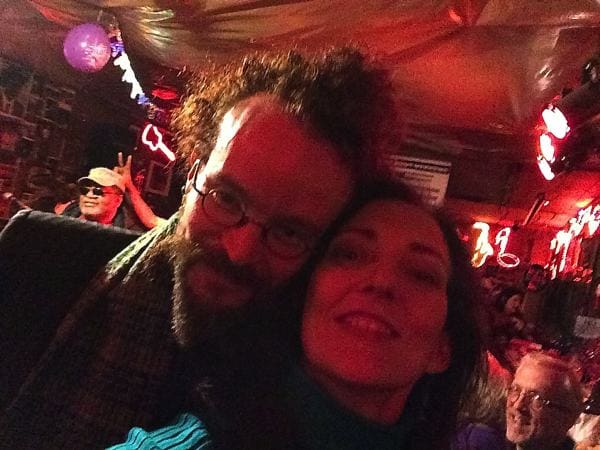 Artist Eric Henshall and Magical Madge at Red's Blues Club in Clarksdale