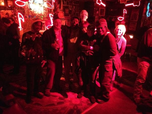 Omar, Poor William, Buford, Dixie, Stan, Mark, Sandy at Red's Blues Club