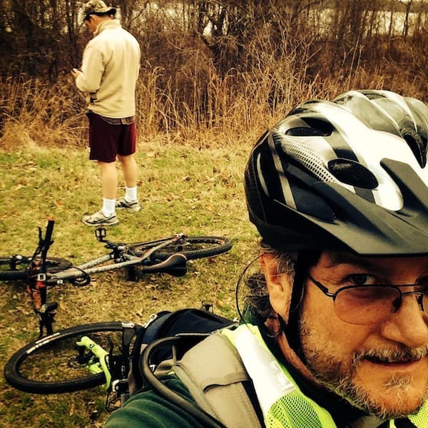 Pedaler Billy Poor William Howell with buddy Mr. Lil John