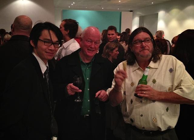People socializing at an event