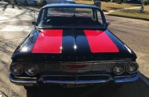 Milton Johnson's refurbished 1961 Chevy Bel Air. Johnson Plumbing in Cleveland