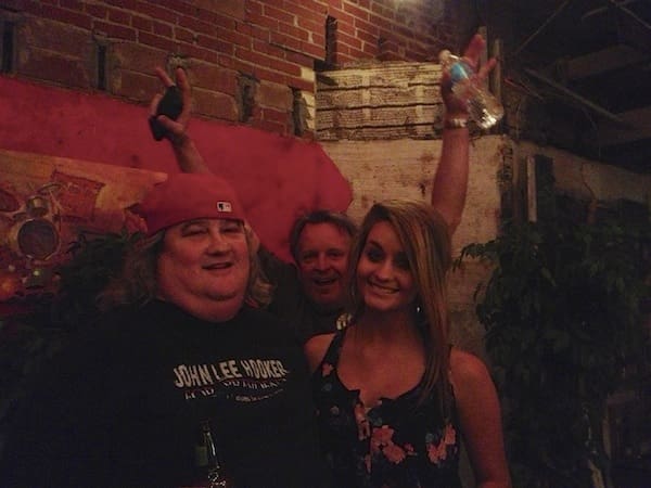 UNC Robert McDonald, Ken Flynt with Legends Magazine, Bethany Howell at New Roxy in Clarksdale at Juke Joint Festival 2013.