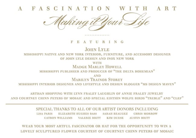 Jackson Symphony League Spring Luncheon invitation.