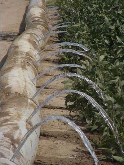 Watering system irrigating crops efficiently