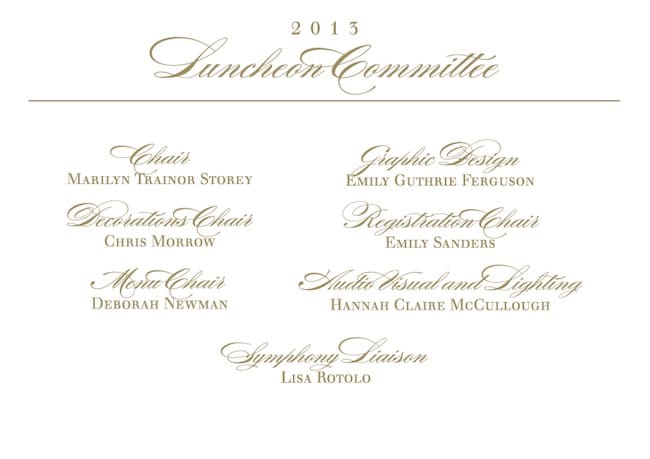 Jackson Symphony League contributors