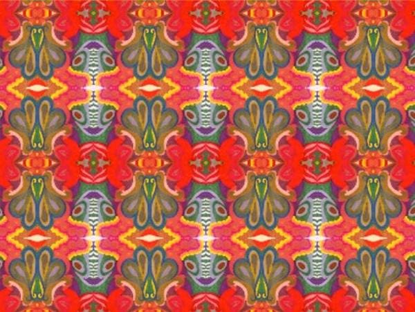 "Flora" - original art fabric by Kim Duease