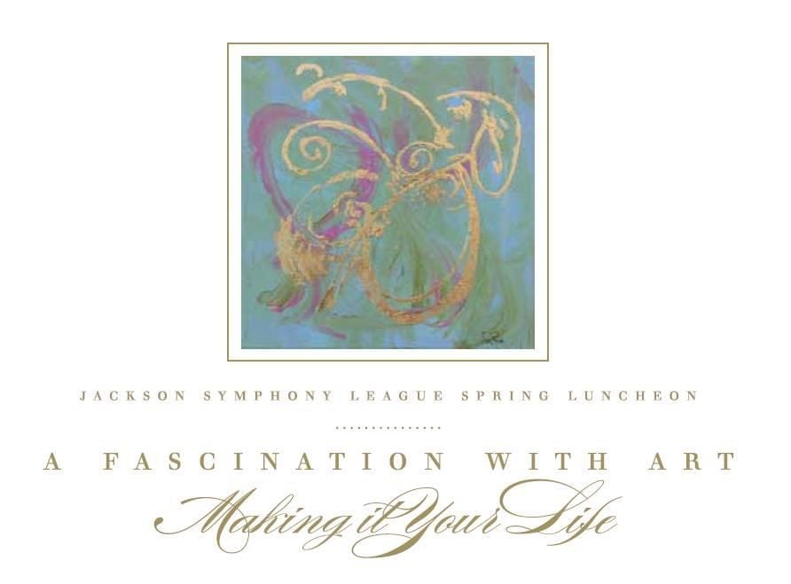 Art-themed luncheon invitation design