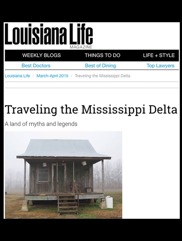 Magazine article on Mississippi Delta travel