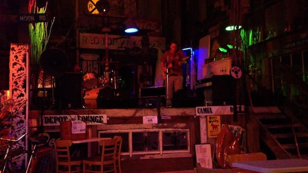 Lightnin' Malcolm in Juke Joint Chapel at the Shack Up Inn. Photo by DB.