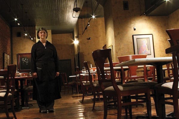 Server Peggy Lloyd on Madidi Restaurant's closing night in Clarksdale