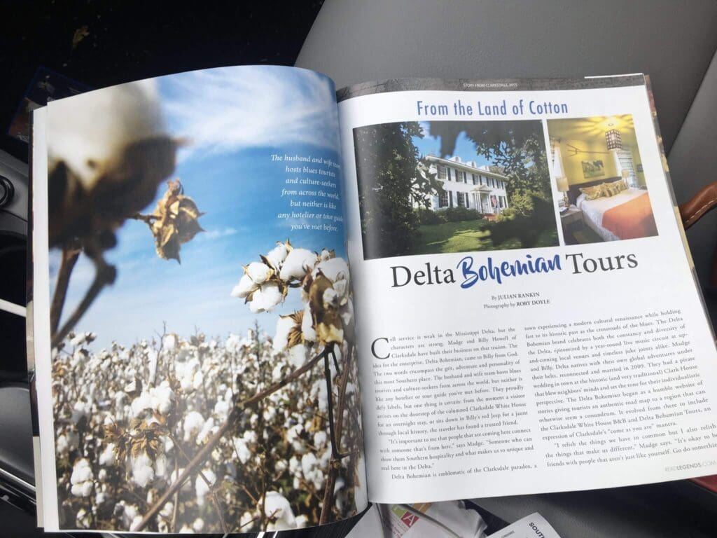 Legends Magazine features Delta Bohemian Tours and other businesses in Clarksdale