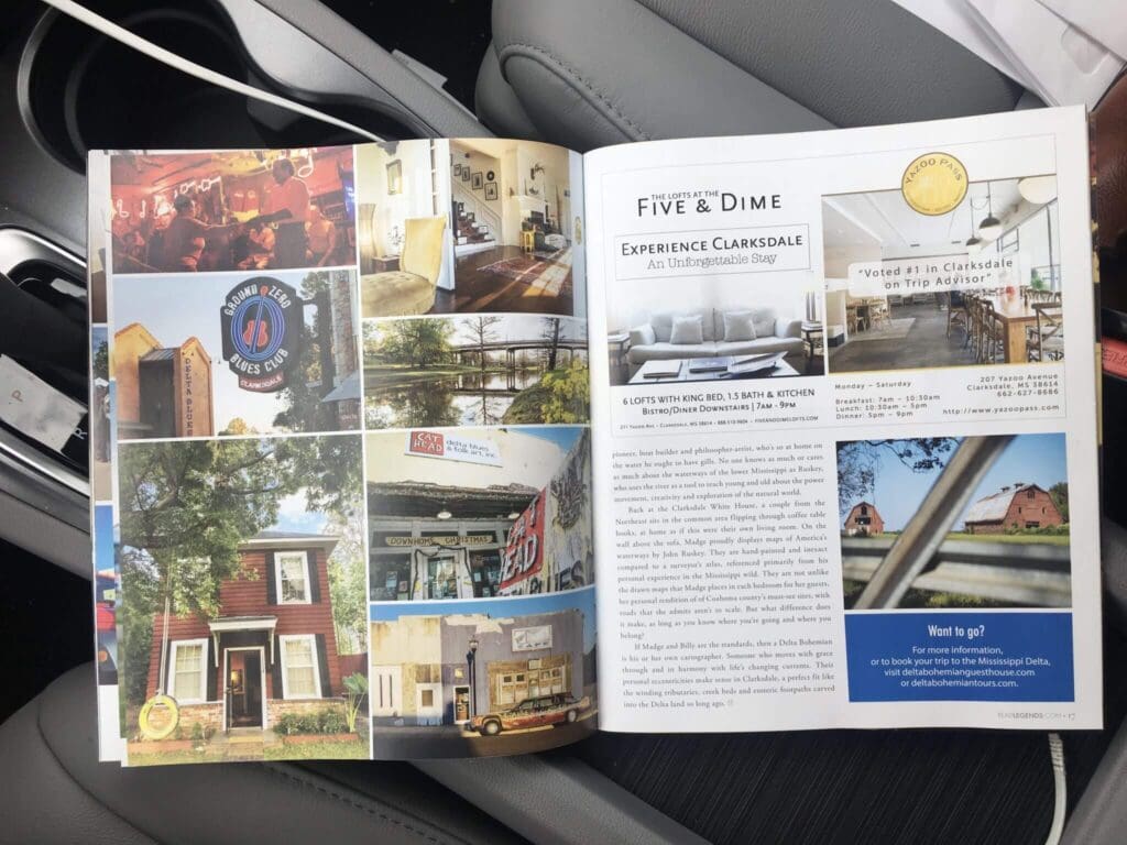 Legends Magazine features Delta Bohemian Tours and other businesses in Clarksdale