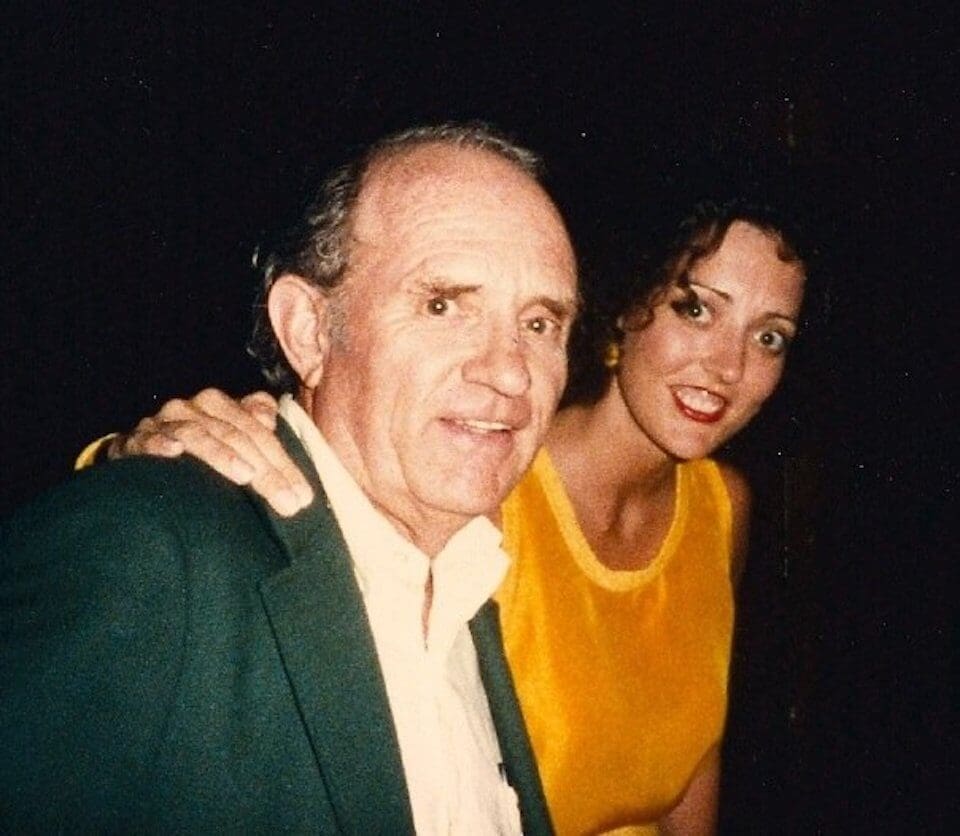 Man and woman smiling together