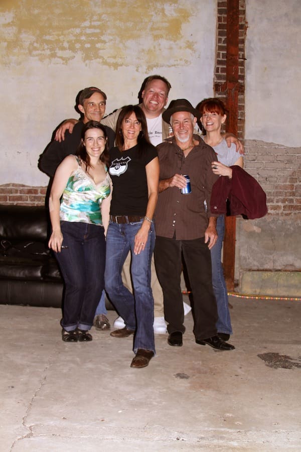 Lightnin' Malcolm with friends at New Roxy in Clarksdale. Photo by DB.