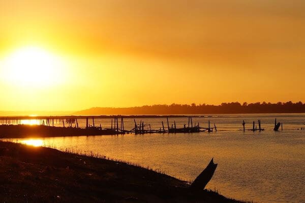 Sunset on the Mississippi River. Photo by Andrea Vlonk
