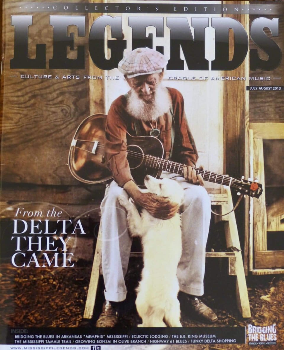 Magazine cover featuring musician with guitar