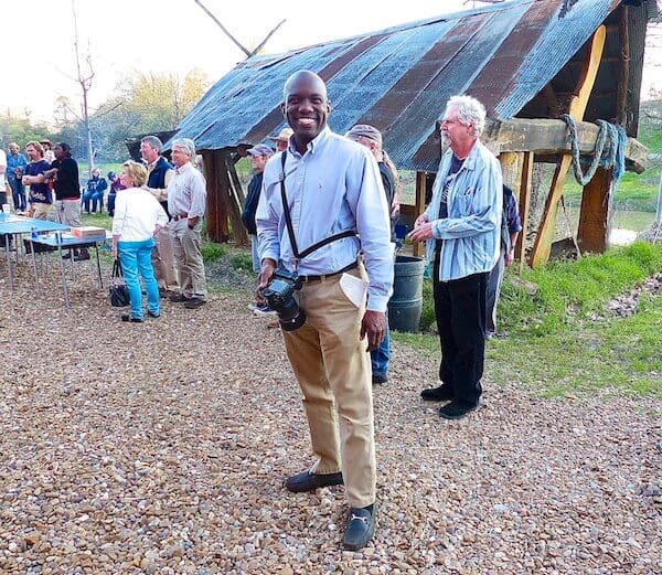 Daniel Vassel outside Quapaw Canoe Company in Clarksdale