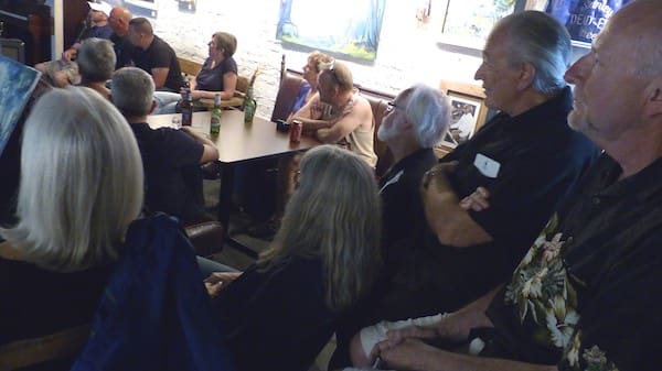Bill and Lavonna Bowker with Charlie and Henrietta Musselwhite at Hambone Gallery in Clarksdale