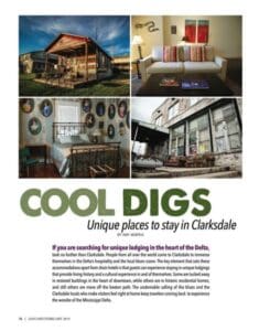 Delta Magazine Annual Tourism Issue 2019 - Cool Digs in Clarksdale