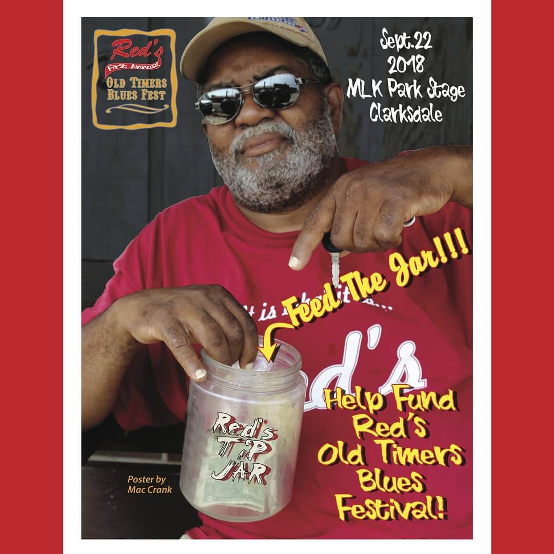 Blues festival fundraiser with tip jar
