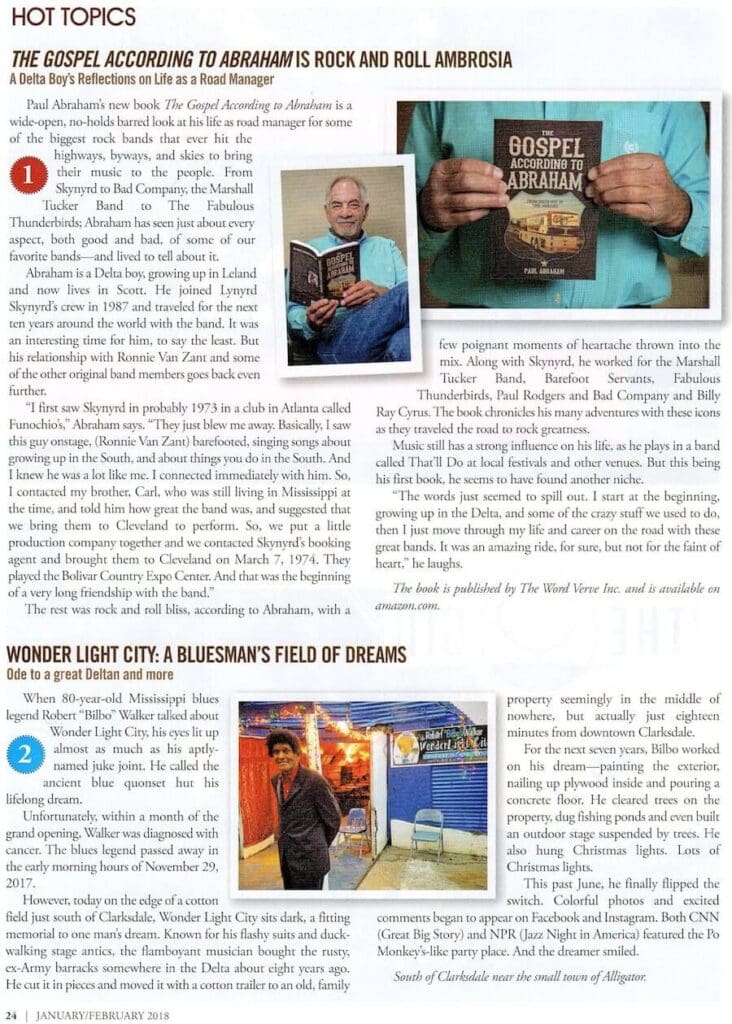 Robert Bilbo Walker in Delta Magazine