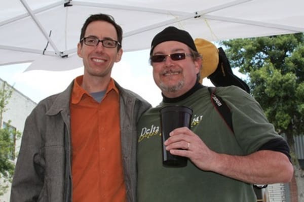 Roger Stolle of CAT HEAD with Poor William during Juke Joint Festival 2011. Photo by The Delta Bohemian