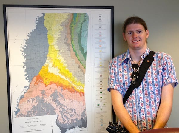 Cinematographer Ryan Hutt in Mayor Bill Luckett's office