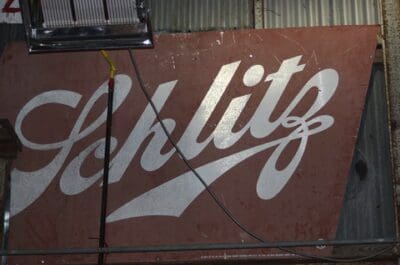 Retro Schlitz advertisement display