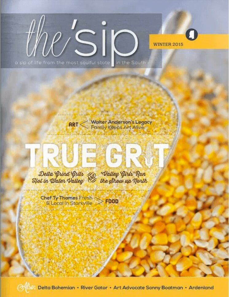 Magazine cover featuring corn and grains