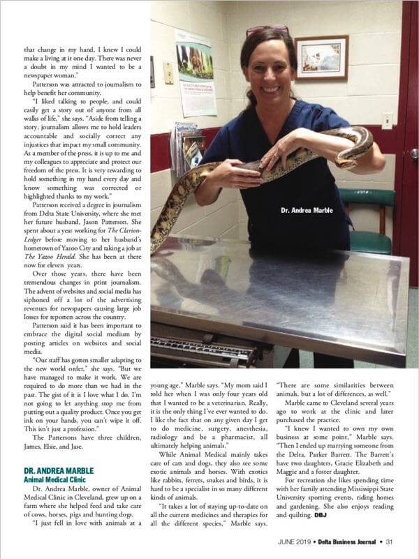 DBJ profiles seven Delta women in business - pictured Dr. Andrea Marble