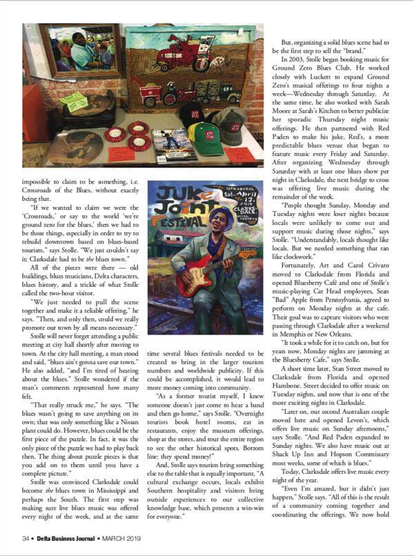 Delta Business Journal Roger Stolle All Things Clarksdale and the Blues