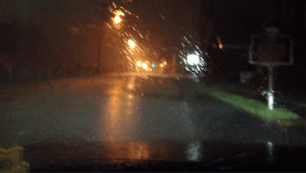 Rainy Wednesday Night in Clarksdale during Juke Joint Festival 2013.