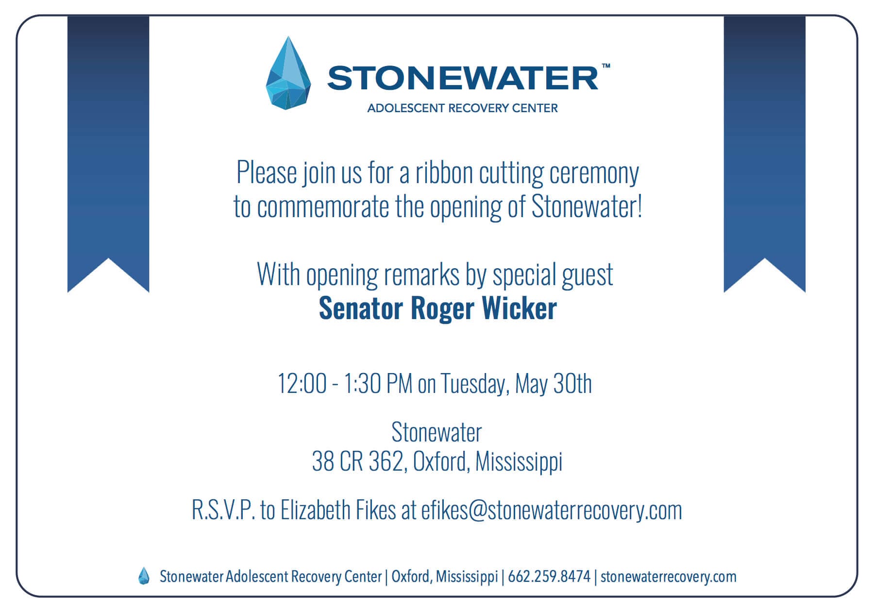 Stonewater event with special guest speaker