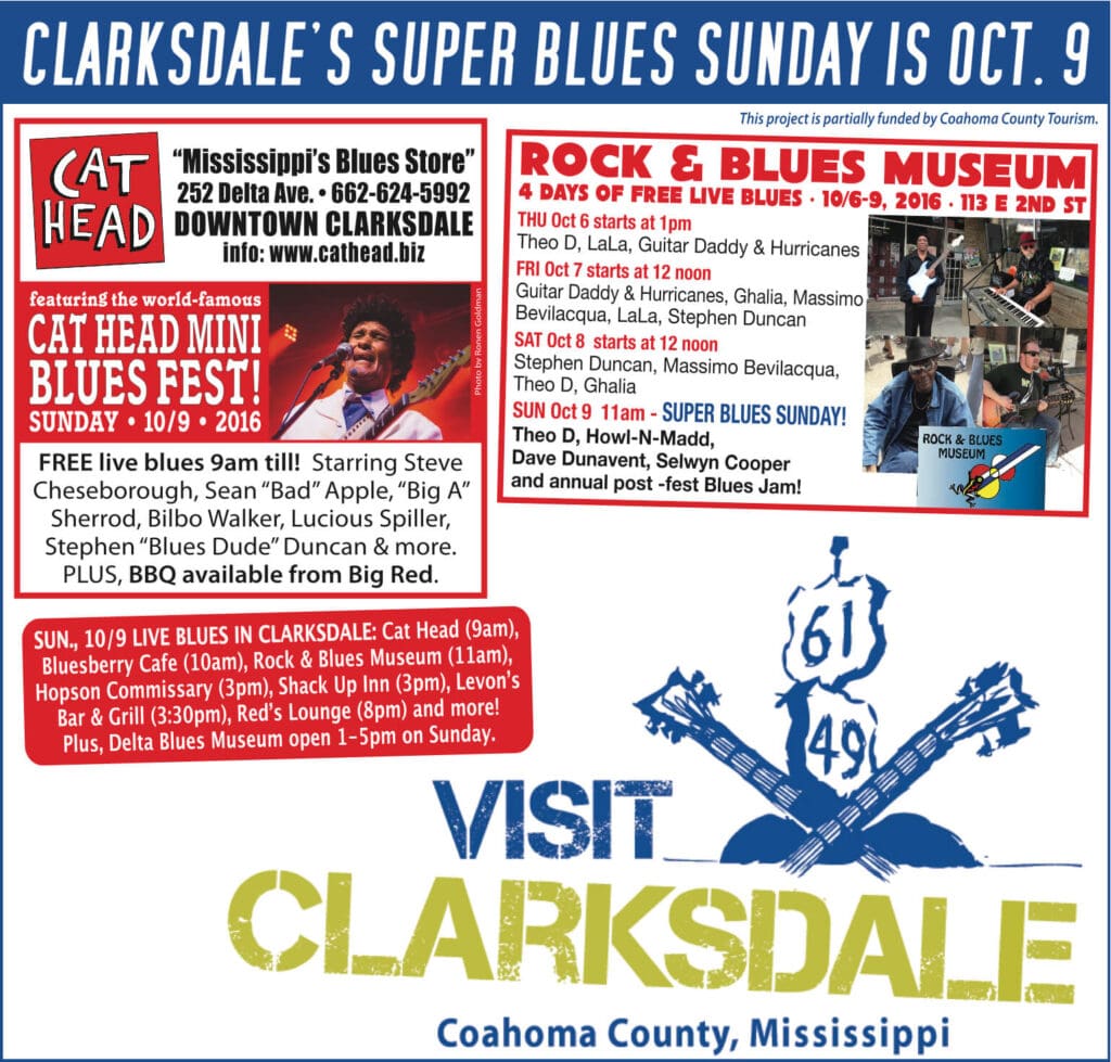Clarksdale Super Blues Sunday 2016 #SuperBluesSunday