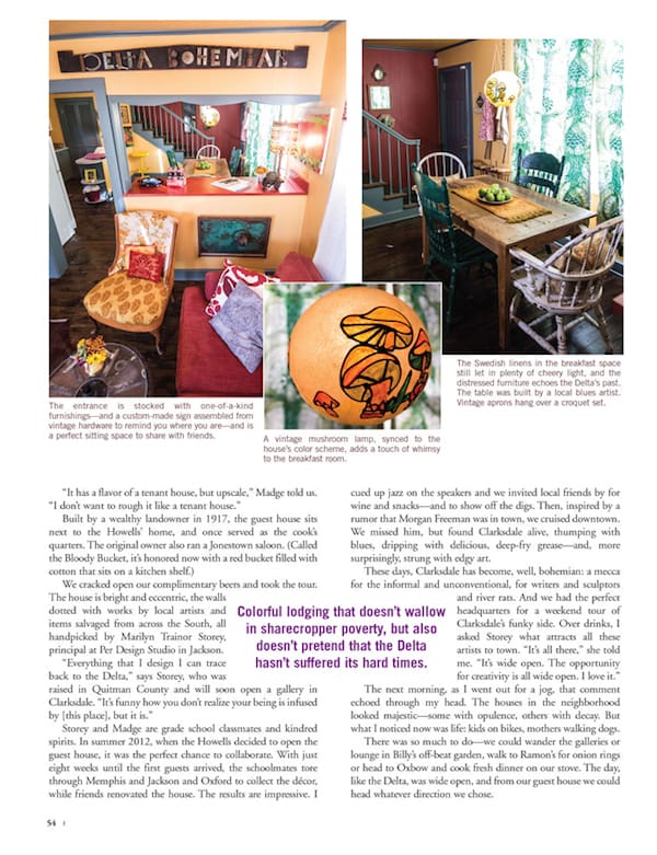 Cozy room featuring bright, eclectic furnishings