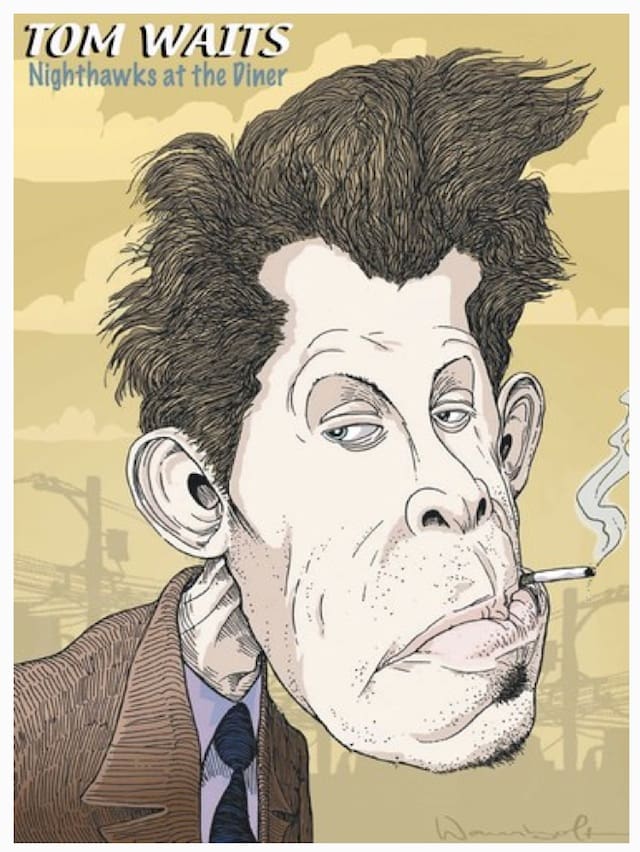 Tom Waits caricature by Illustrator Nicki Wambolt of www.wambolt-illustration.com