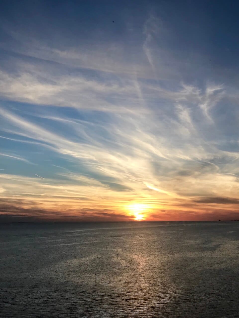 Vibrant sunset sky with clouds