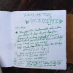 Handwritten notes on life on the Mississippi.